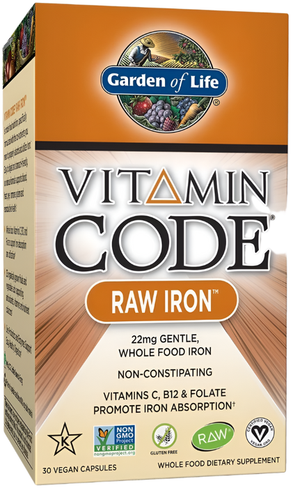 Garden of Life Vitamin Code Raw Iron - 30 vegan caps