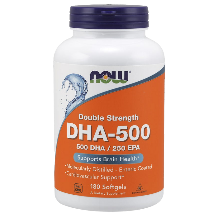 NOW Foods DHA-500, 500 DHA / 250 EPA - 180 softgels