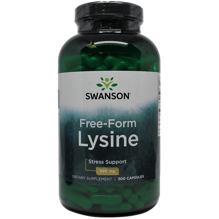 Swanson L-Lysine, 500mg Free-Form - 300 caps