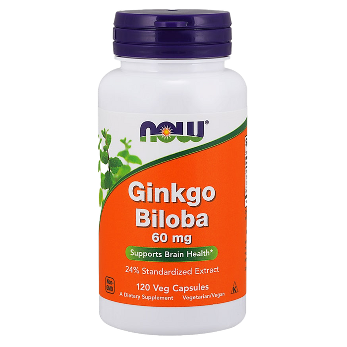 NOW Foods Ginkgo Biloba, 60 mg – 120 Kapseln