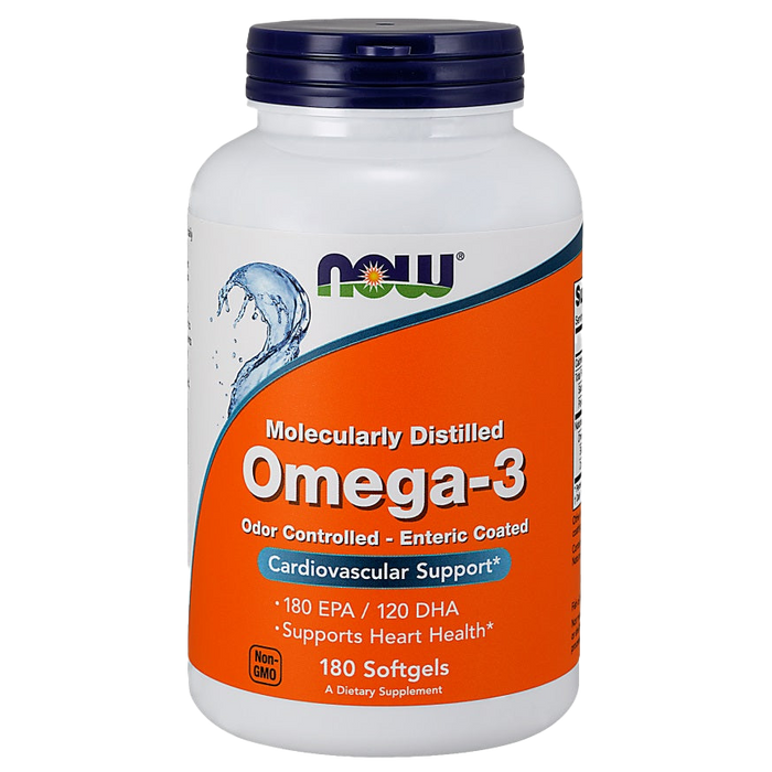 NOW Foods Omega-3 Enteric Coated – 180 Kapseln