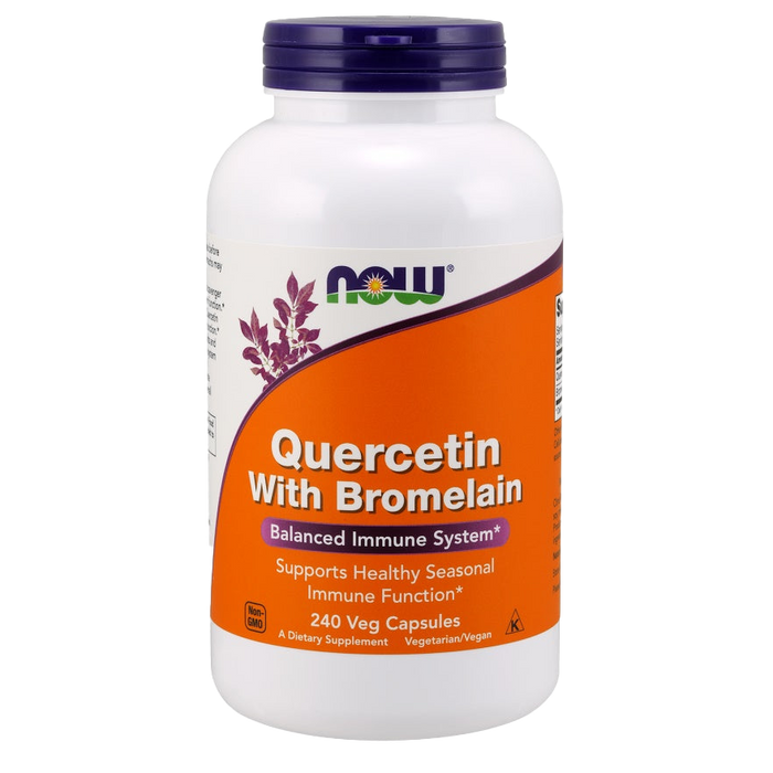 NOW Foods Quercetin mit Bromelain – 240 Kapseln