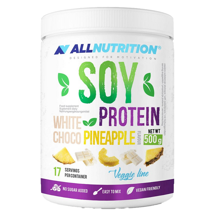 Allnutrition Soy Protein, White Choco Pineapple - 500g