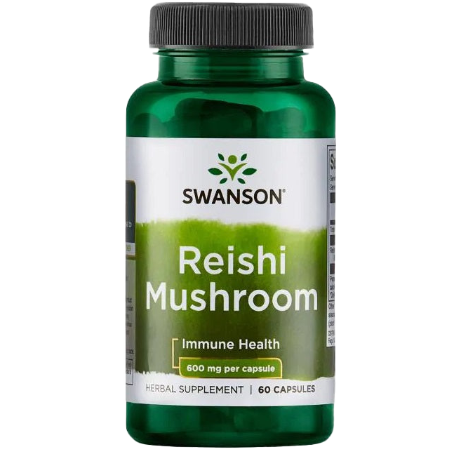 Swanson Reishi Mushroom, 600mg - 60 caps