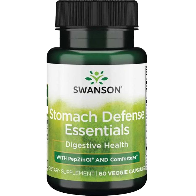 Swanson Stomach Defense Essentials with PepZinGI and Comforteze - 60 vcaps