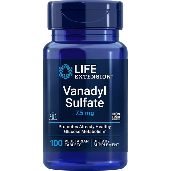 Life Extension Vanadylsulfat, 7,5 mg – 100 vegetarische Tabletten