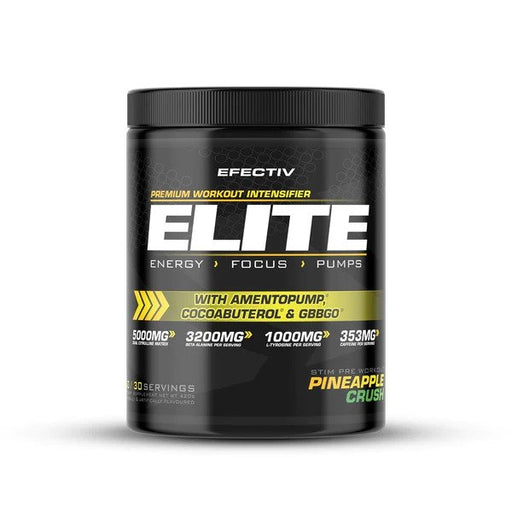 Efectiv Nutrition Elite Pre-Workout, Pineapple Crush - 420g - Default Title - Sports Nutrition at MySupplementShop by Efectiv Nutrition