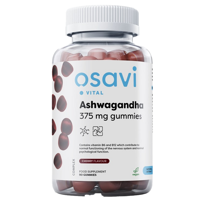 Osavi Ashwagandha 375 mg Gummibonbons, Kirsche – 90 Gummibonbons