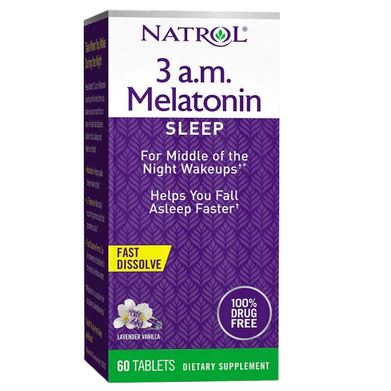 Natrol 3 a.m. Melatonin Fast Dissolve Lavender Vanilla  60 tabs