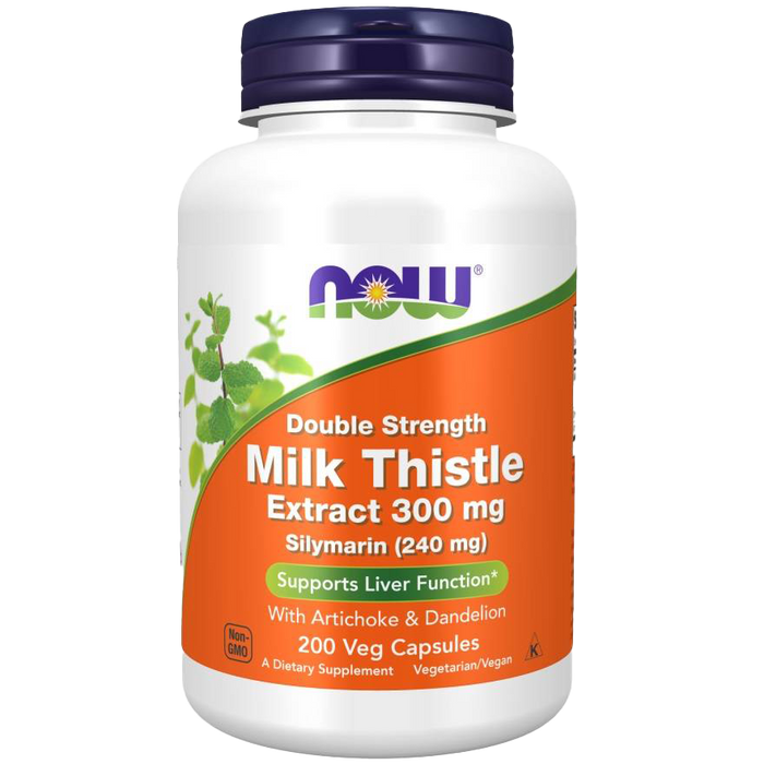 NOW Foods Milk Thistle Extract with Artichoke & Dandelion, 300mg - 200 vcaps