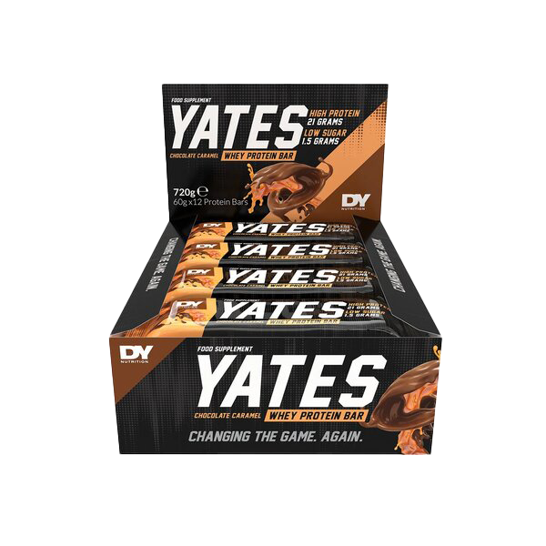 Yates Bar - High-Protein, Low-Sugar, Muscle-Repair Formula 12 x 60g