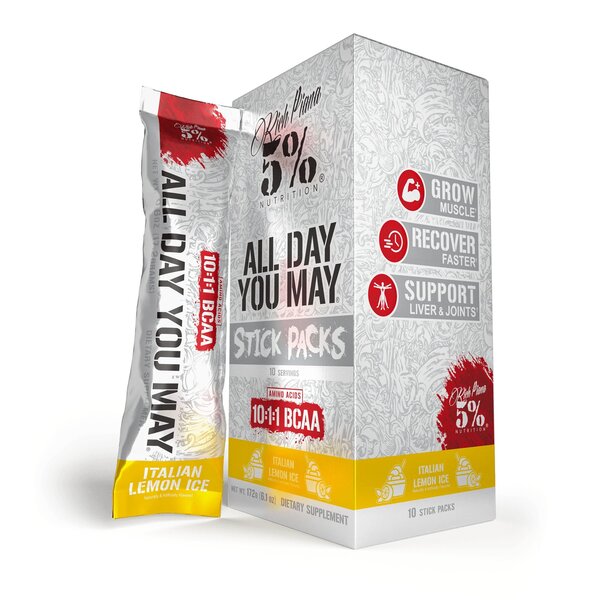 5% Nutrition AllDayYouMay - Legendary Series Stick Packs, Italian Lemon Ice - 10 x 17g - Sports Supplements at MySupplementShop by 5% Nutrition