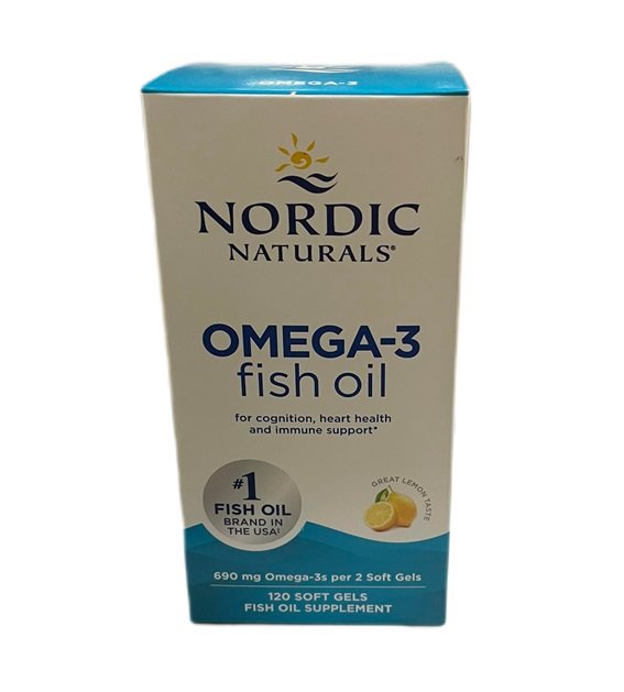 Nordic Naturals Omega-3, 690mg Lemon - 120 softgels - Supplements at MySupplementShop by Nordic Naturals