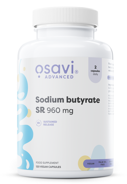 Osavi Sodium butyrate SR, 960mg - 120 vegan capsules - Vitamins & Supplements at MySupplementShop by Osavi