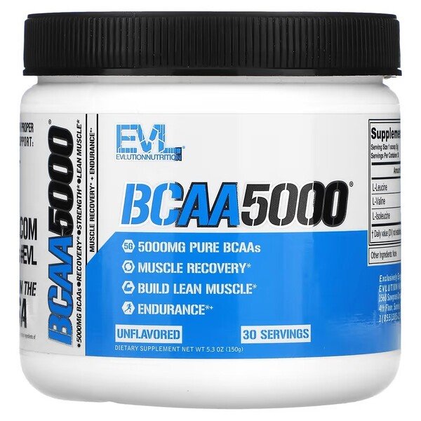 EVLution Nutrition BCAA 5000, Unflavored - 150g - Default Title - BCAAs at MySupplementShop by EVLution Nutrition