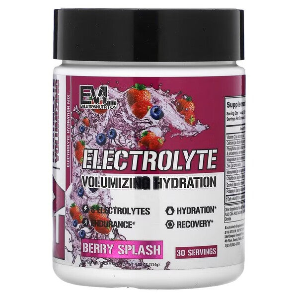 EVLution Nutrition Electrolyte, Berry Splash - 114g - Default Title - Sports Nutrition at MySupplementShop by EVLution Nutrition