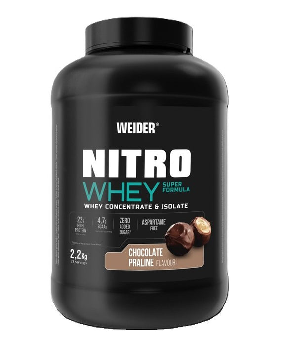 Weider Nitro Whey Super Formula 2200g - Chocolate Praline - Whey Proteins at MySupplementShop by Weider