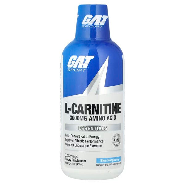 GAT L-Carnitine 3000 Liquid 473 ml. - Blue Raspberry - Amino Acids and BCAAs at MySupplementShop by GAT