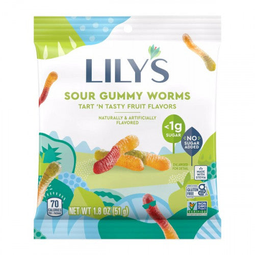 Lily's Sweets Sour Gummy Worms - 51g