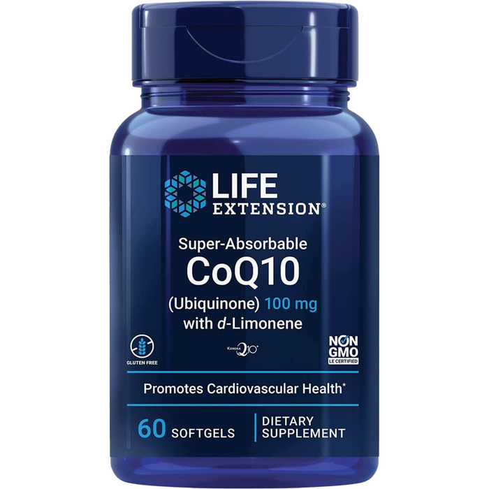 Life Extension Superabsorbierbares CoQ10 (Ubiquinon) mit D-Limonen, 100 mg – 60 Kapseln