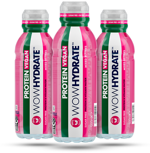 Wow Hydrate Protein Vegan 12x500ml Mixed Berries - Beverages at MySupplementShop by Wow