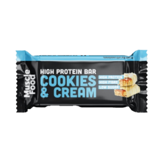 Musclefood Cookies &amp; Cream High Protein Riegel 12 x 45 g