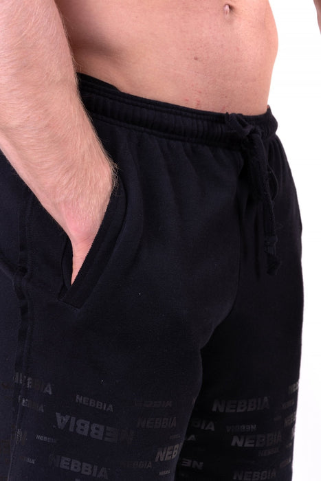 Nebbia Raw Hem Street Shorts 151 - Black