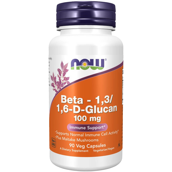 NOW Foods Beta 1,3/1,6- D-Glucan 100 mg 90 Veg Capsules