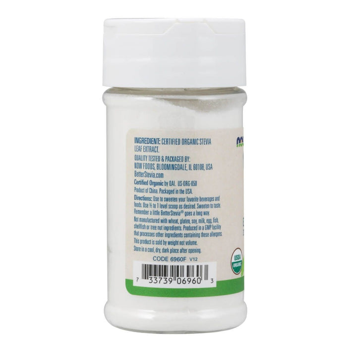 NOW Foods Better Stevia Organic Extract Powder 1oz (28g) | Premium Supplements at MYSUPPLEMENTSHOP