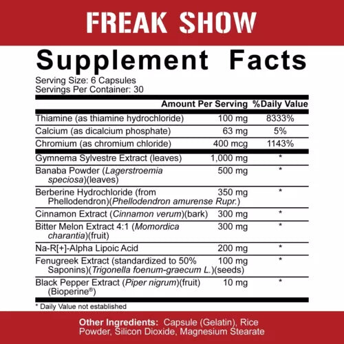 Rich Piana 5% Nutrition Freak Show 180 Capsules