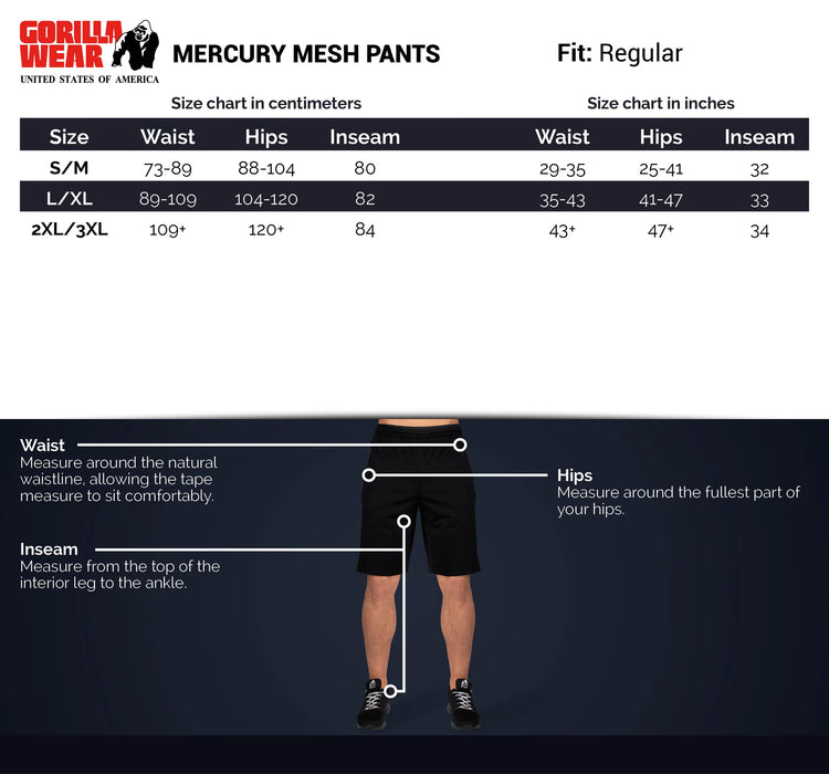 Gorilla Wear Mercury Mesh Pants Grey