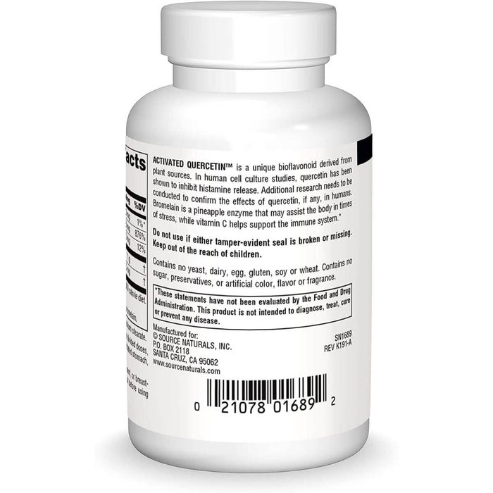 Source Naturals Activated Quercetin 50 Capsules | Premium Supplements at MYSUPPLEMENTSHOP