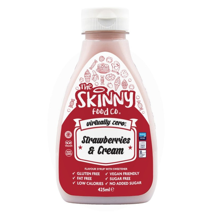 The Skinny Food Co Skinny Syrup 425ml Strawberries & Cream - Sweeteners at MySupplementShop by The Skinny Food Co