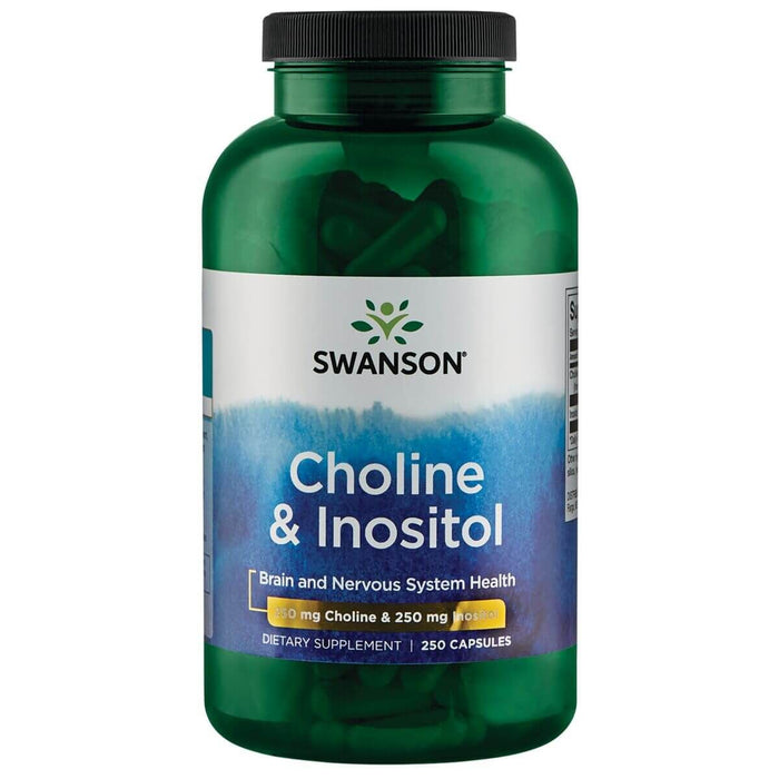 Swanson Choline & Inositol 250 Capsules - Health and Wellbeing at MySupplementShop by Swanson