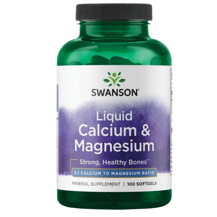 Swanson Liquid Calcium & Magnesium 100 Softgels