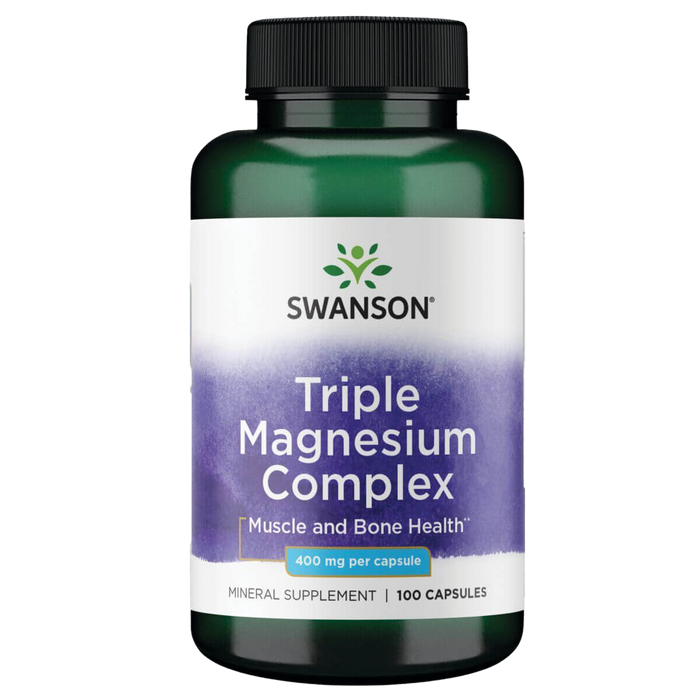 Swanson Triple Magnesium Complex 400 mg 100 Capsules