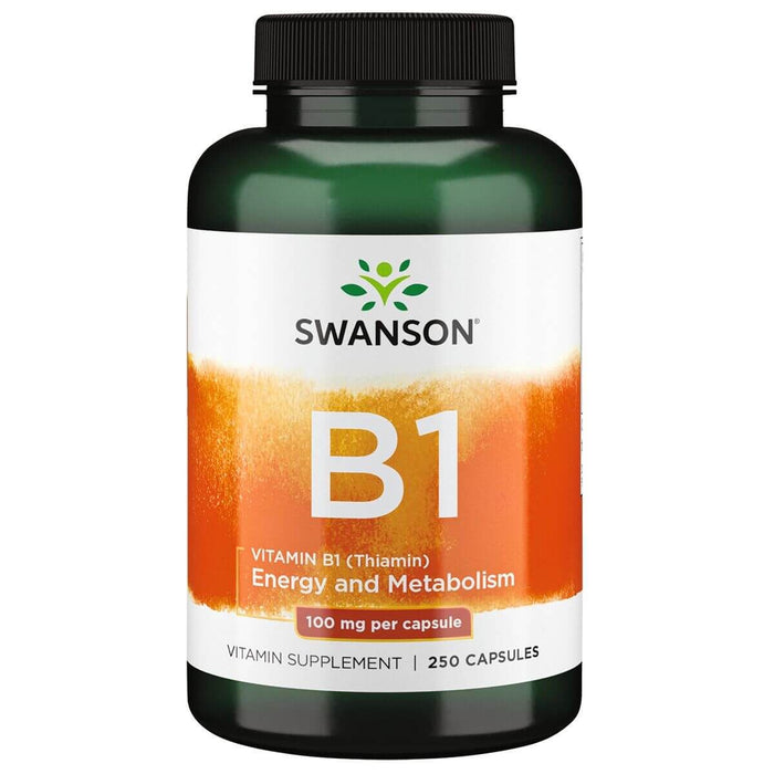 Swanson Vitamin B1 100 Mg 250 Capsules - Vitamins & Minerals at MySupplementShop by Swanson