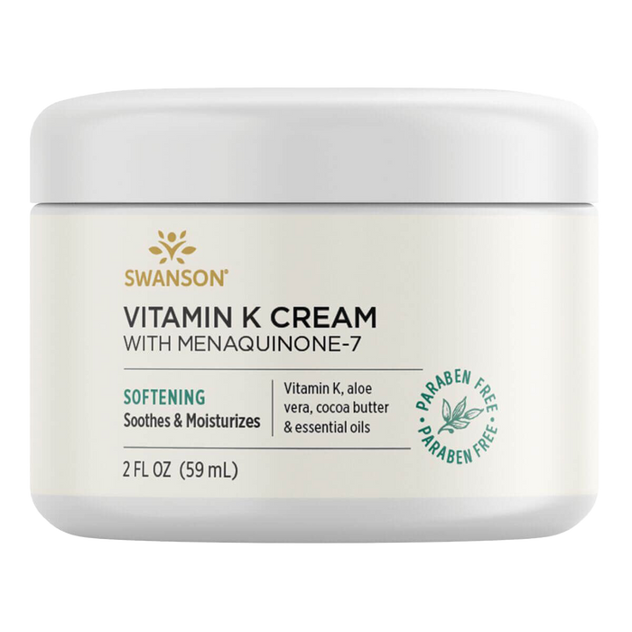 Swanson Vitamin K Cream with Menaquinone-7 2 fl oz Cream