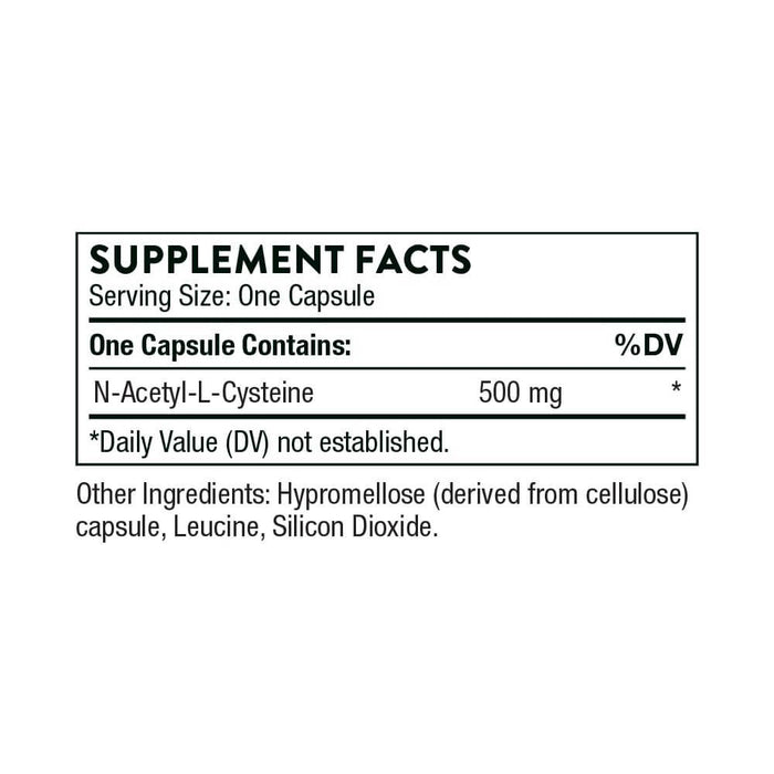 Thorne Research NAC (N-Acetyl-cysteine) 90 Capsules | Premium Supplements at MYSUPPLEMENTSHOP