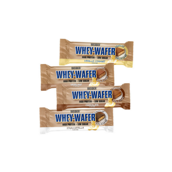 Weider Nutrition Whey Wafer Bar 12 x 35g - Stracciatella - Sports Nutrition at MySupplementShop by Weider