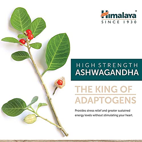 Himalaya Herbals Pure Herbs Ashvagandha Herbal Food Supplement | Helps Maintain a Healthy Balance and Healthy Sleep | Supports in Stress for Daily Dose of Energy - 60 Vegetarian Capsules | High-Quality Ginseng | MySupplementShop.co.uk