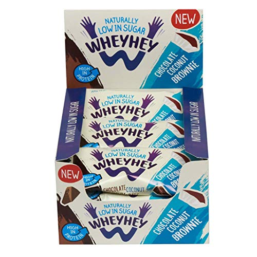Wheyhey Brownie Bar 15x40g Chocolate Coconut | High-Quality Health Foods | MySupplementShop.co.uk