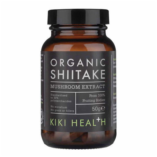 KIKI Health Shiitake Extract Powder Organic - 50g | High-Quality Mushrooms | MySupplementShop.co.uk