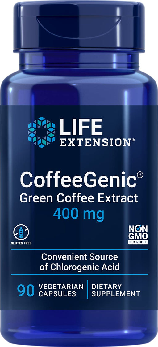 Life Extension CoffeeGenic, Green Coffee Extract, 400mg - 90 vcaps | High-Quality Green Coffee | MySupplementShop.co.uk