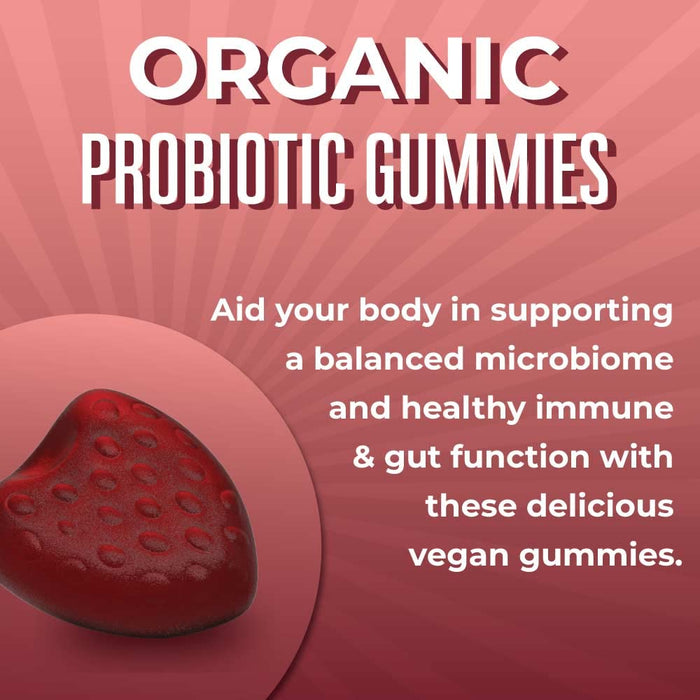 MaryRuth Organics Probiotic Gummies, Strawberry - 60 gummies | High-Quality Bacterial Cultures | MySupplementShop.co.uk