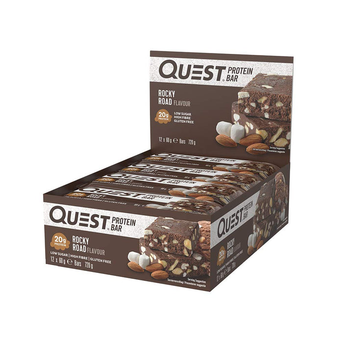 Quest Nutrition Quest Bar, Rocky Road - 12 bars | High-Quality Protein Bars | MySupplementShop.co.uk