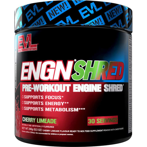 EVLution Nutrition ENGN Shred, Cherry Limeade - 249 grams | High-Quality Pre & Post Workout | MySupplementShop.co.uk