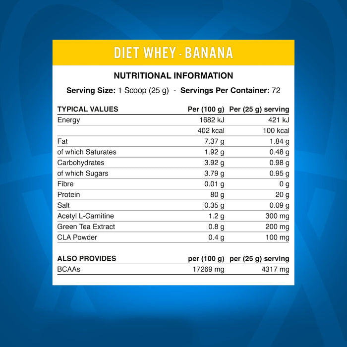 Applied Nutrition Diet Whey, Banana Milkshake - 450 grams | High-Quality Protein | MySupplementShop.co.uk