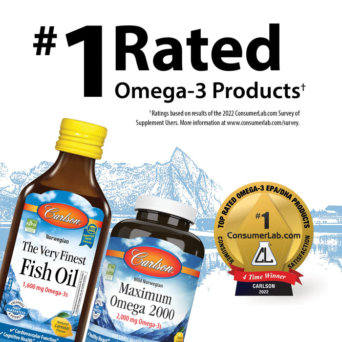 Carlson Labs Immune Omega, Natural Lemon - 250 ml. | High-Quality Health and Wellbeing | MySupplementShop.co.uk