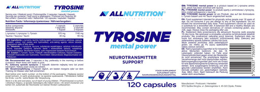 Allnutrition Tyrosine - 120 caps - Amino Acids and BCAAs at MySupplementShop by Allnutrition